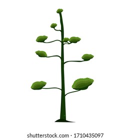 Isolated tree icon over a white background - Vector illustration
