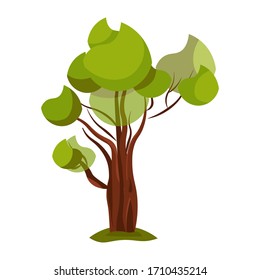 Icono de árbol aislado sobre un fondo blanco - Ilustración vectorial