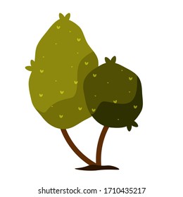 Isolated tree icon over a white background - Vector illustration