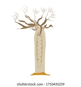 Isolated tree icon over a white background - Vector illustration