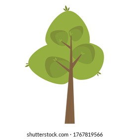 Isolated tree icon over a white background - Vector