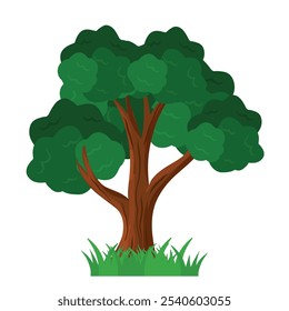 Isolated tree kids cartoon nature landscape