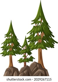 Isolated tree on white background illustration