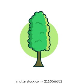 Einzelbaum auf weißem Hintergrund, einfaches Design.