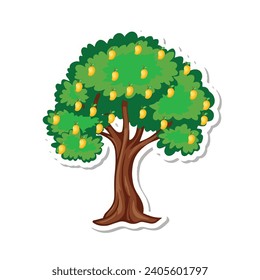 Isolated tree on white background