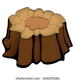 Isolated tree trunk. Nature forest - Vector illustration