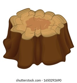 Isolated tree trunk. Nature forest - Vector illustration