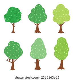  Isolated of trees on the white background.