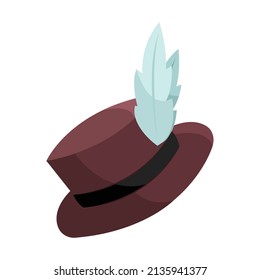 Isolated trendy fashion hat icon flat design Vector