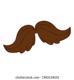 Isolated trendy hipster mustache sketch