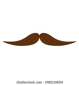 Isolated trendy hipster mustache sketch