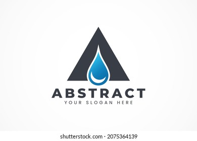 isolated in a triangle drop icon, logo for protected fresh water
