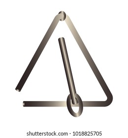 Isolated triangle. Musical instrument