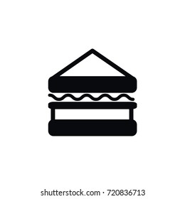 Isolated Triangle Snack Icon. Sandwich Vector Element Can Be Used For Burger, Sandwich, Toast Design Concept.