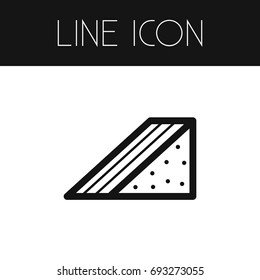 Isolated Triangle Snack Outline. Hamburger Vector Element Can Be Used For Hamburger, Burger, Snack Design Concept.