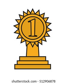Isolated trophy for number one design