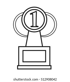 Isolated trophy for number one design