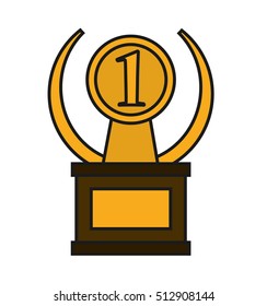 Isolated trophy for number one design