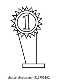 Isolated trophy for number one design