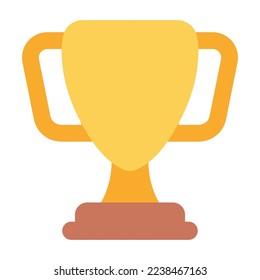 Isolated Trophy Vector Icon, Emoji, Emoticon