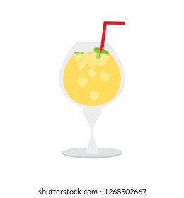 Isolated tropical cocktail image. Vector illustration design