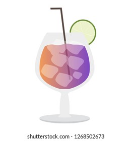 Isolated tropical cocktail image. Vector illustration design