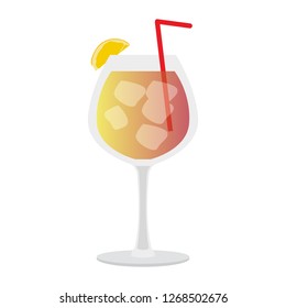 Isolated tropical cocktail image. Vector illustration design
