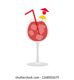 Isolated tropical cocktail image. Vector illustration design