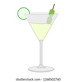 Isolated tropical cocktail image. Vector illustration design