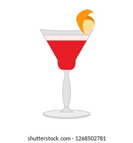 Isolated tropical cocktail image. Vector illustration design