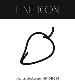 Isolated Tropical Outline. Sweet Vector Element Can Be Used For Cashew, Mango, Tropical Design Concept.
