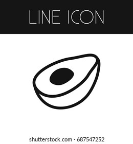 Isolated Tropical Outline. Vitamin Vector Element Can Be Used For Avocado, Evergreen, Laurels Design Concept.