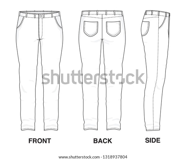 Isolated Trouser Pants Jeans Object Clothes Stock Vector (Royalty Free ...