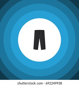 Isolated Trousers Flat Icon. Pants Vector Element Can Be Used For Trousers, Pants, Leggings Design Concept.