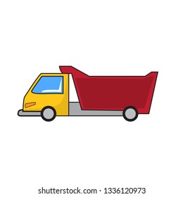 Isolated truck cartoon image. Vector illustration design
