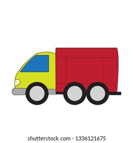 Isolated truck cartoon image. Vector illustration design
