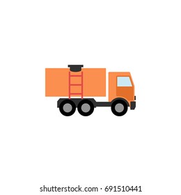 Isolated Truck Flat Icon. Van Vector Element Can Be Used For Truck, Van, Lorry Design Concept.