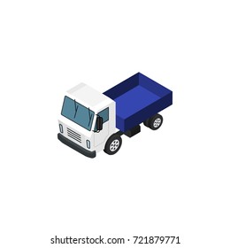 Isolated Truck Isometric. Lorry  Vector Element Can Be Used For Truck, Lorry, Transport Design Concept.