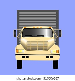 Isolated truck on a colored background, Vector illustration