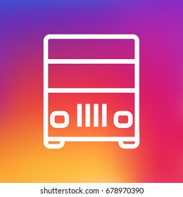 Isolated Truck Outline Symbol On Clean Background. Vector Lorry Element In Trendy Style.