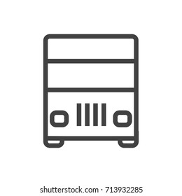 Isolated Truck Outline Symbol On Clean Background. Vector Lorry Element In Trendy Style.