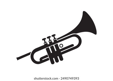 Isolated trumpet instrument vector design