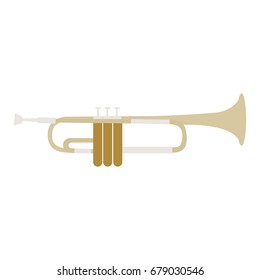 Isolated trumpet on a white background, Vector illustration