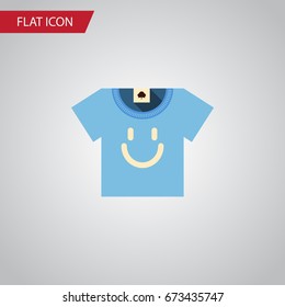 Isolated T-Shirt Flat Icon. Blouse Vector Element Can Be Used For Shirt, Blouse, Clothes Design Concept.