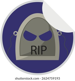 Isolated tumb icon halloween logo cartoon illustration