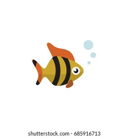 Isolated Tuna Flat Icon. Seafood Vector Element Can Be Used For Tuna, Fish, Seafood Design Concept.