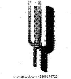 An isolated tuning fork, symbolizing perfect pitch and acoustic precision, ideal for themes of music, sound engineering, or scientific vibration studies.