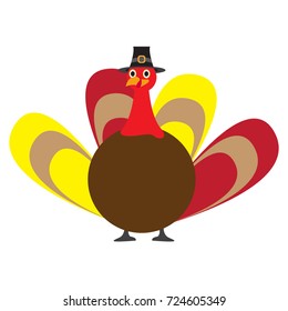 Isolated turkey icon on a white background, Vector illustration