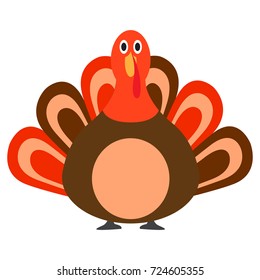 Isolated turkey icon on a white background, Vector illustration