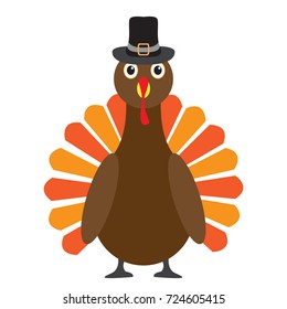 Isolated turkey icon on a white background, Vector illustration